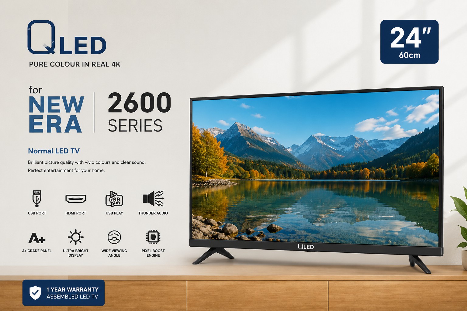 24 Inch LED TV - ASSEMBLED